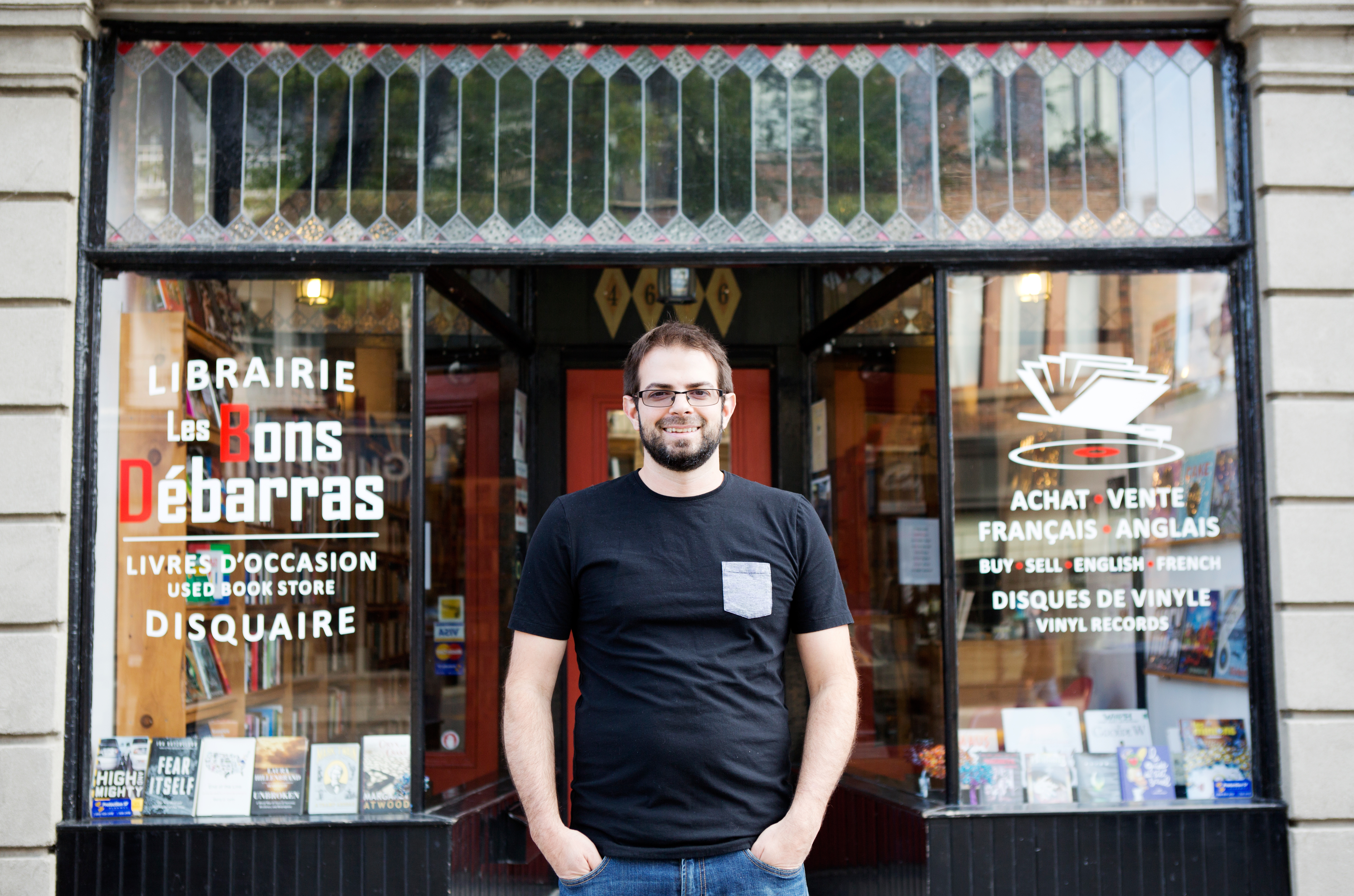 Bernard Turcotte, propriétaire du Vinyle Verdun les Bons Débarras // Photo : Cindy Boyce